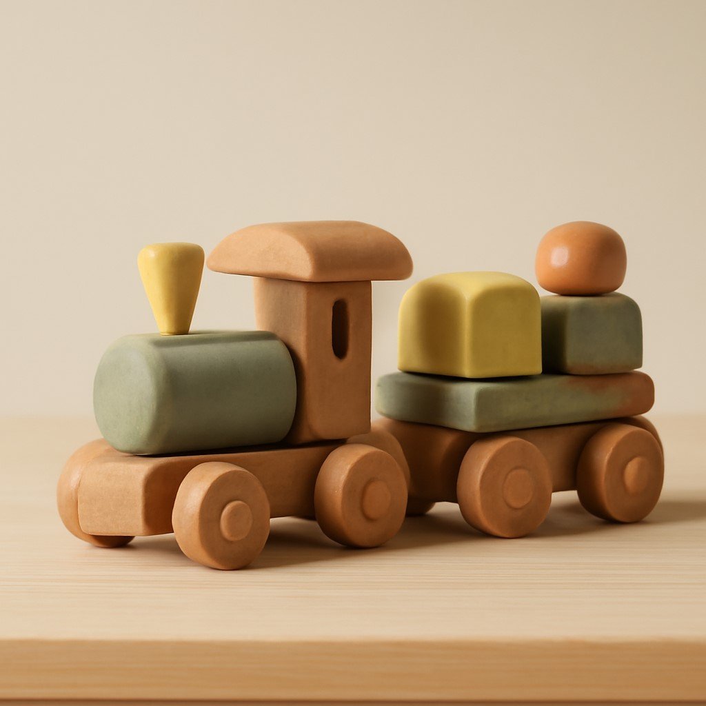 Wooden train set for 6-8 years
